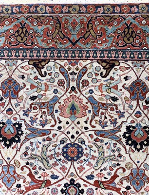 27005854h - Täbriz Kork fein, Persien, um 1920-1930, Korkwolle auf Baumwolle, ca. 338 x 257 cm, ...