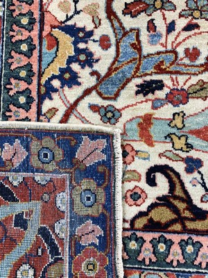 27005854k - Täbriz Kork fein, Persien, um 1920-1930, Korkwolle auf Baumwolle, ca. 338 x 257 cm, ...