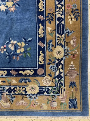 27005864a - Antiker Peking, China, um 1900, Wolle auf Baumwolle, ca. 290 x 212 cm, gereinigt, EHZ: 2