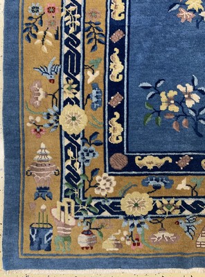 27005864c - Antiker Peking, China, um 1900, Wolle auf Baumwolle, ca. 290 x 212 cm, gereinigt, EHZ: 2