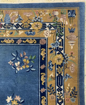 27005864f - Antiker Peking, China, um 1900, Wolle auf Baumwolle, ca. 290 x 212 cm, gereinigt, EHZ: 2