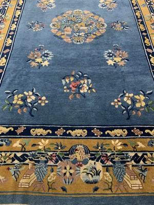 27005864g - Antiker Peking, China, um 1900, Wolle auf Baumwolle, ca. 290 x 212 cm, gereinigt, EHZ: 2