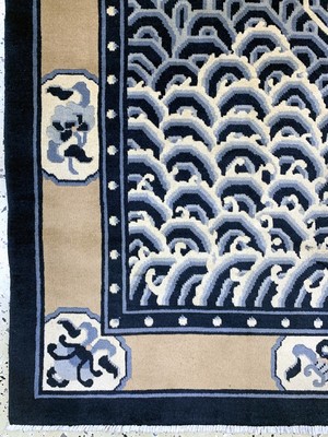 27005885b - Ning-Hsia alt, China, um 1930-1940, Wolle auf Baumwolle, ca. 245 x 167 cm, EHZ: 1-2, ...