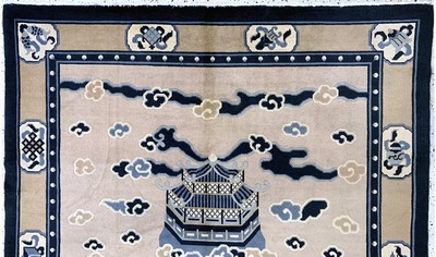 27005885g - Ning-Hsia alt, China, um 1930-1940, Wolle auf Baumwolle, ca. 245 x 167 cm, EHZ: 1-2, ...