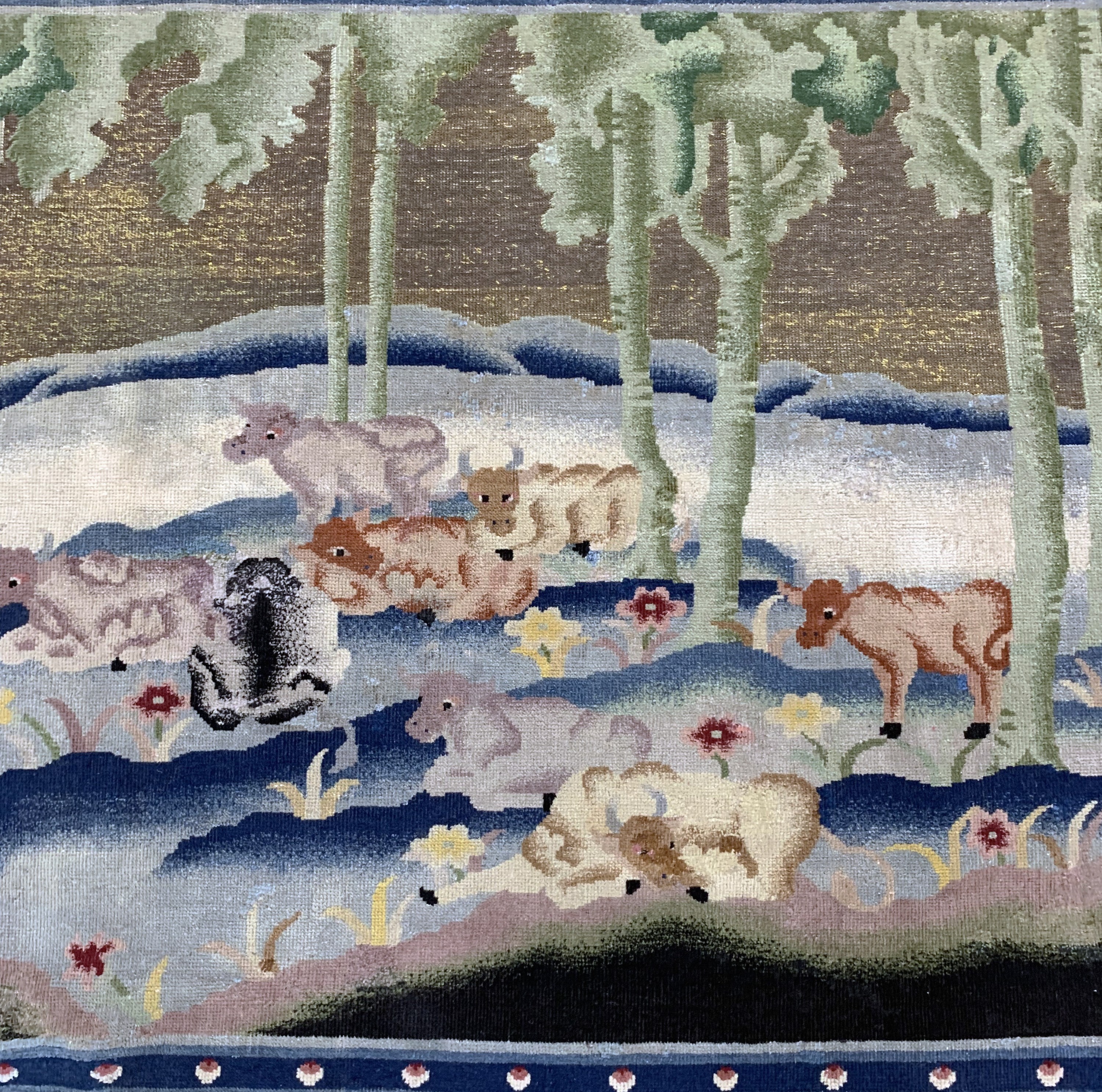 Detail d: Antiker Peking"Metallbrokat", China, 19.Jhd, Wolle auf Baumwolle, ca. 180 x 275 cm, EHZ: 2 (minimal restauriert)