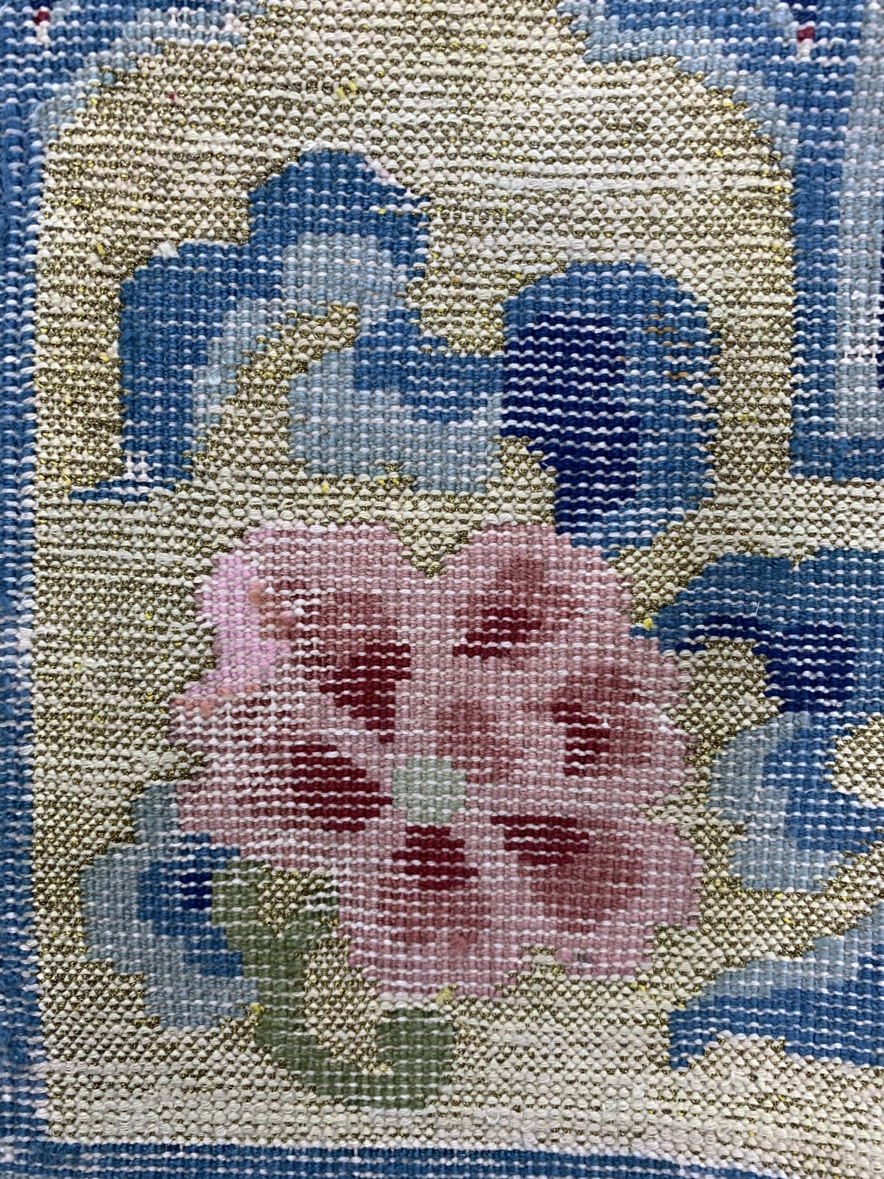 Detail h: Antiker Peking"Metallbrokat", China, 19.Jhd, Wolle auf Baumwolle, ca. 180 x 275 cm, EHZ: 2 (minimal restauriert)