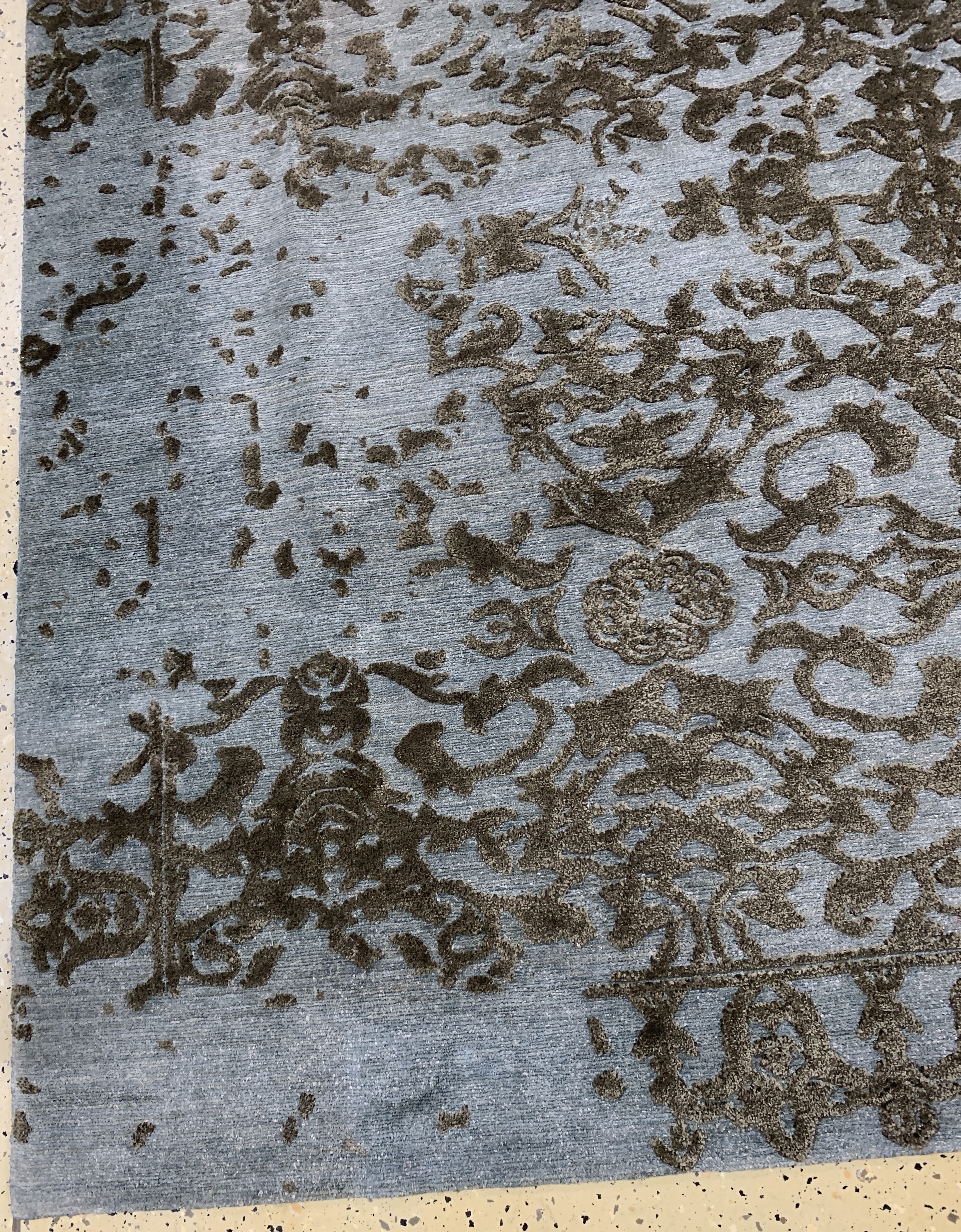 Detail c: Nepal fein"relief", Ende 20.Jhd, Wolle auf Baumwolle, ca. 361 x 279 cm, EHZ: 1-2. Auftragsarbeit.