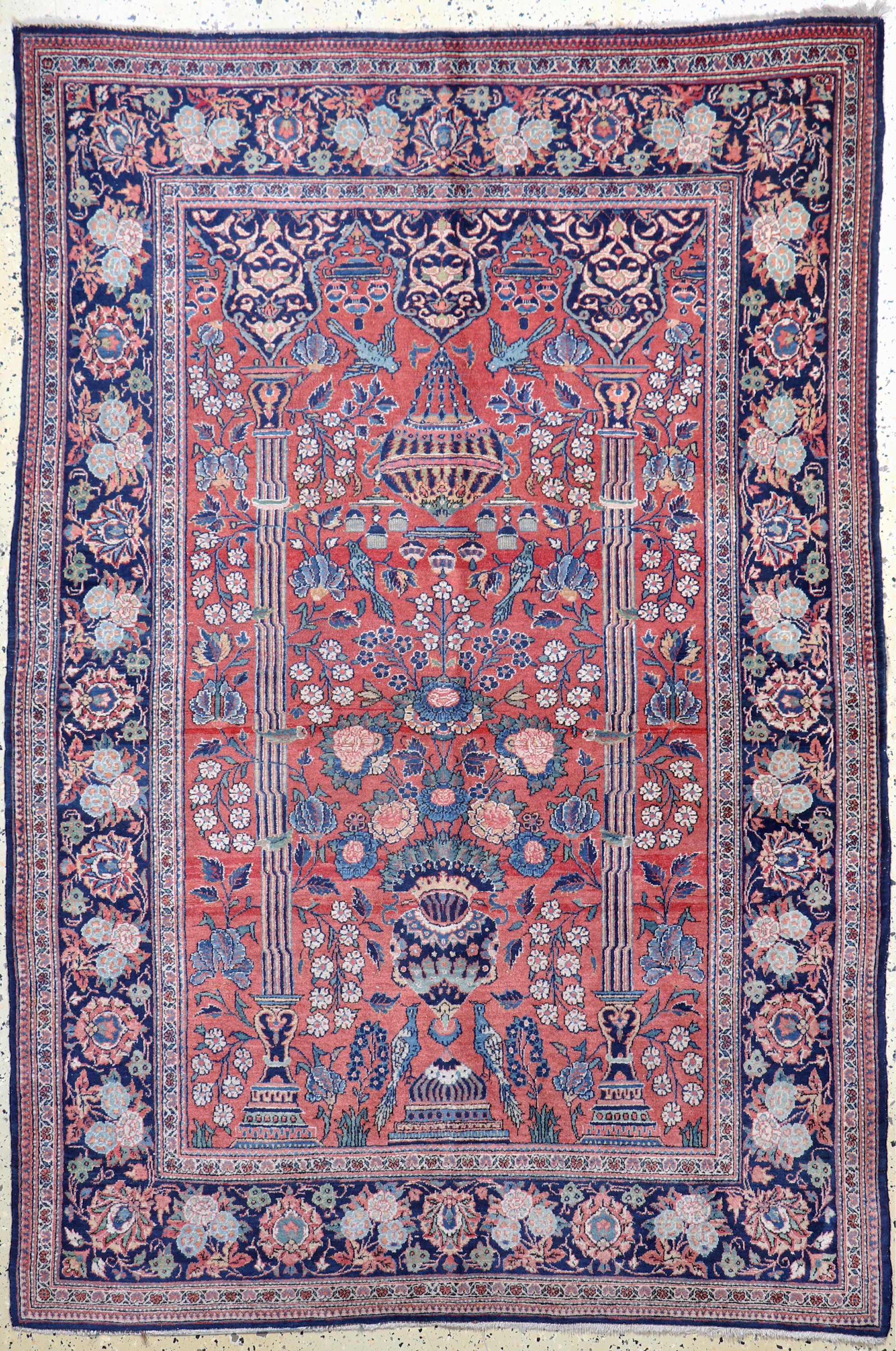 Keschan Kork alt, Persien, Anfang 20.Jhd, Korkwolle auf Baumwolle, ca. 200 x 140 cm, EHZ: 2