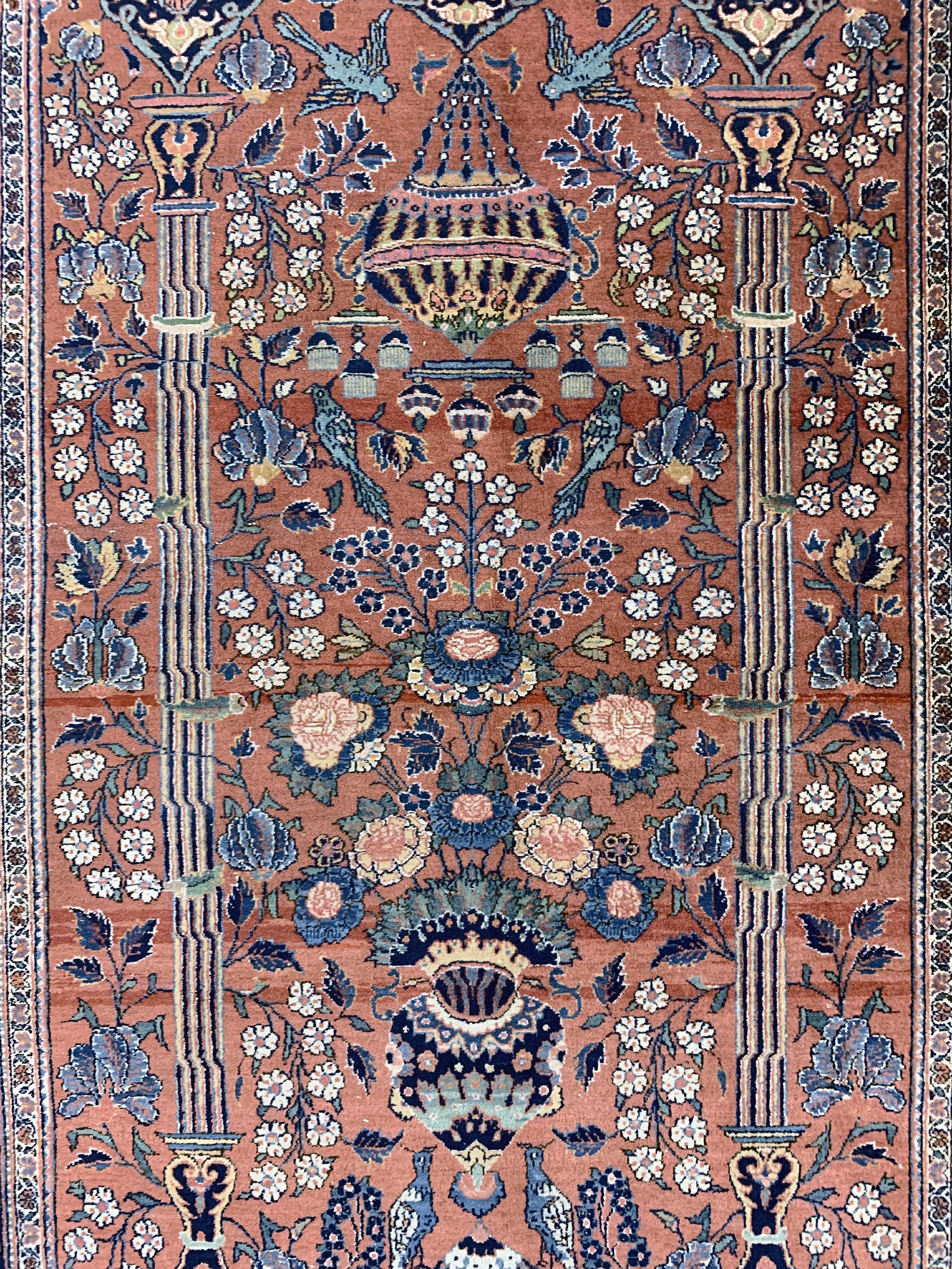 Detail b: Keschan Kork alt, Persien, Anfang 20.Jhd, Korkwolle auf Baumwolle, ca. 200 x 140 cm, EHZ: 2