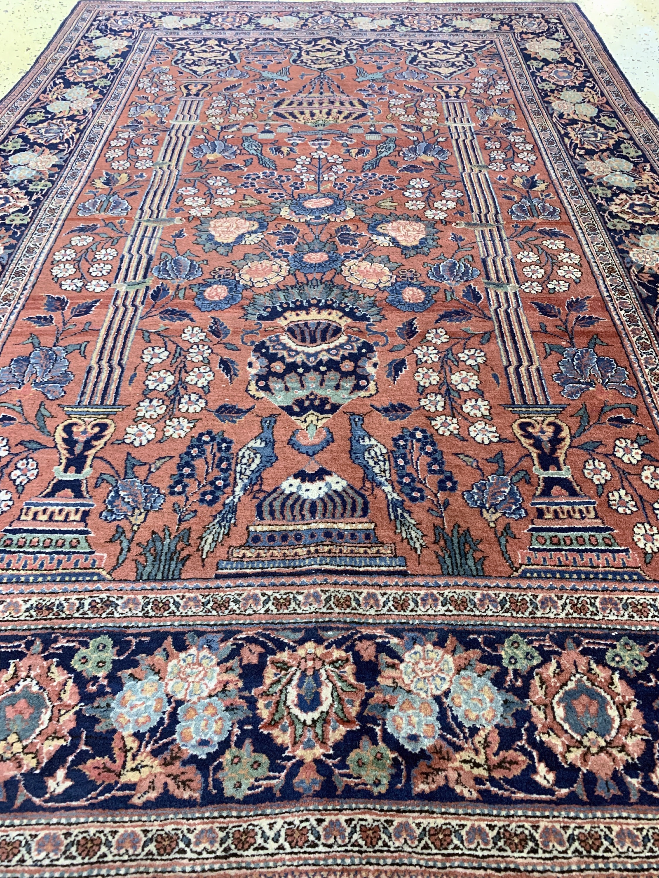 Detail d: Keschan Kork alt, Persien, Anfang 20.Jhd, Korkwolle auf Baumwolle, ca. 200 x 140 cm, EHZ: 2