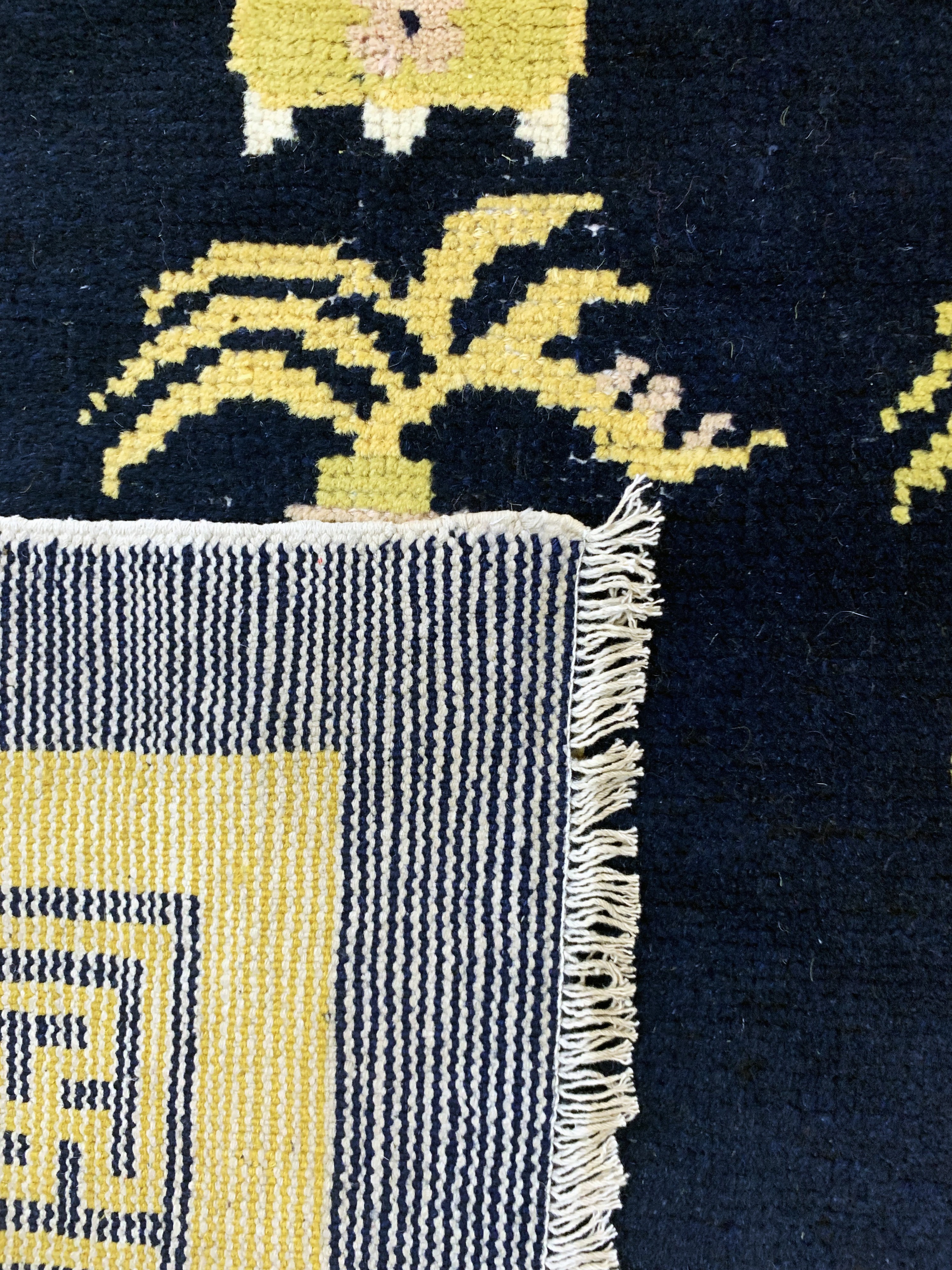 Detail i: Ning-Hsia, China, Anfang 20.Jhd, Wolle auf Baumwolle, ca. 264 x 258 cm, EHZ: 2, (fachkundig gereinigt)