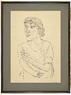 27005911k - Max Beckmann, 1884 Leipzig-1950 NYC, Lithographie auf Bütten, ´Sarika mit Zigarette´, ...