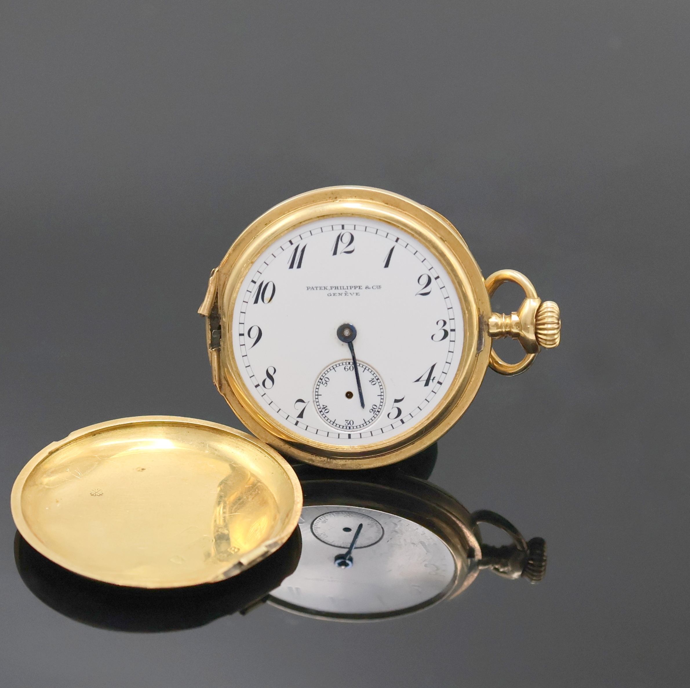 Image 27006031 - PATEK PHILIPPE Damensavonette in GG 750/000, Schweiz um 1910, glattes 3 Deckel Goldgeh. ...