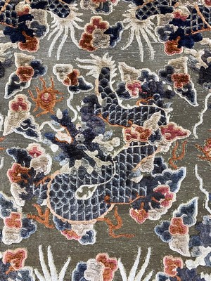 27006048g - Imperialer Seiden Ning-Hsia´Drachenteppich´, Westchina, signiert(zur Verwendung in der ...