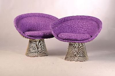 27006068a - Paar Armlehnstühle, Entw. Warren Platner (1919-2006), Ausführung wohl Knoll ...