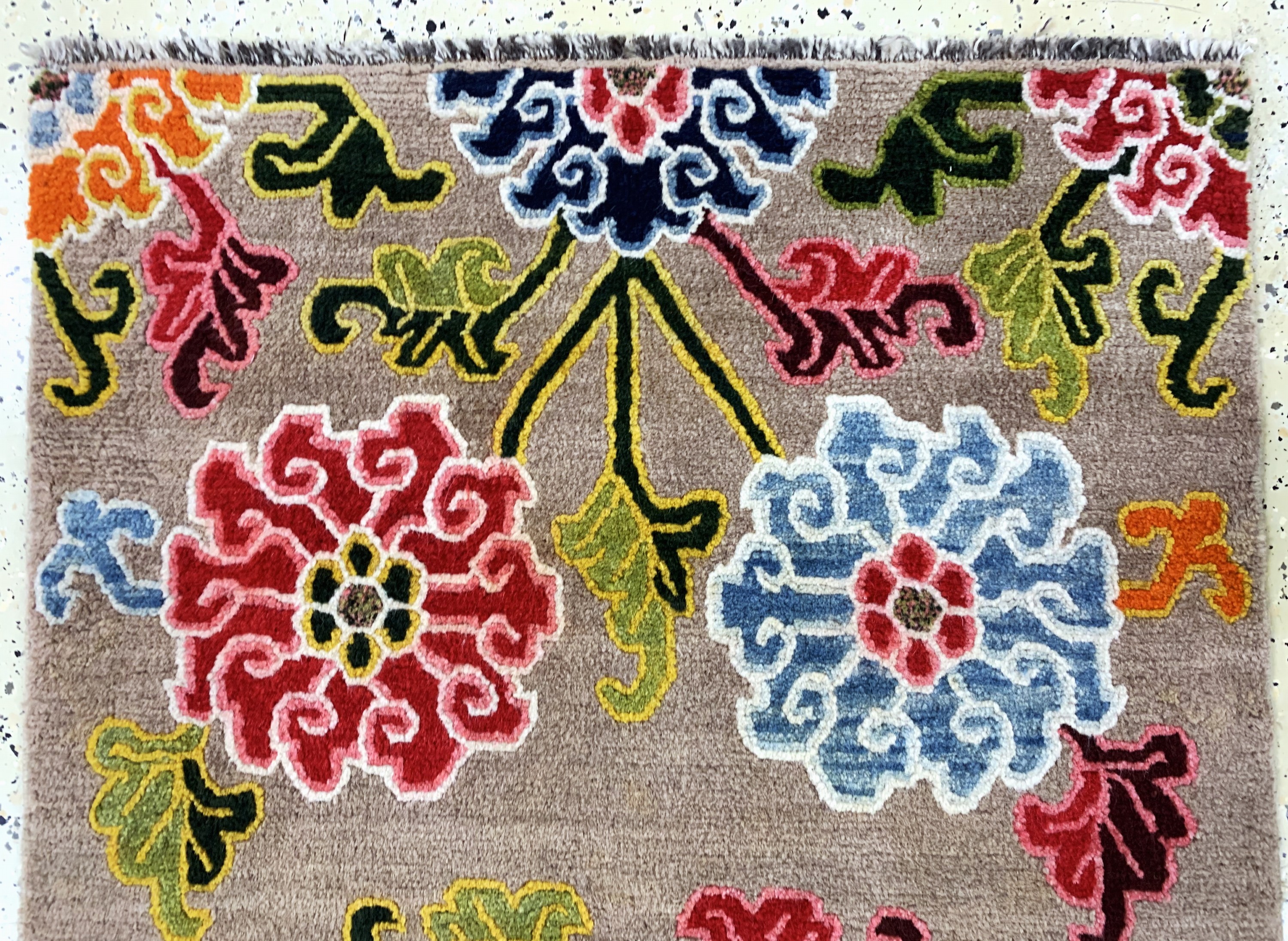 Detail a: Schigatse"Khaden"alt, Tibet, um 1920-1930, Wolle auf Baumwolle, ca. 165 x 85 cm, EHZ: 2