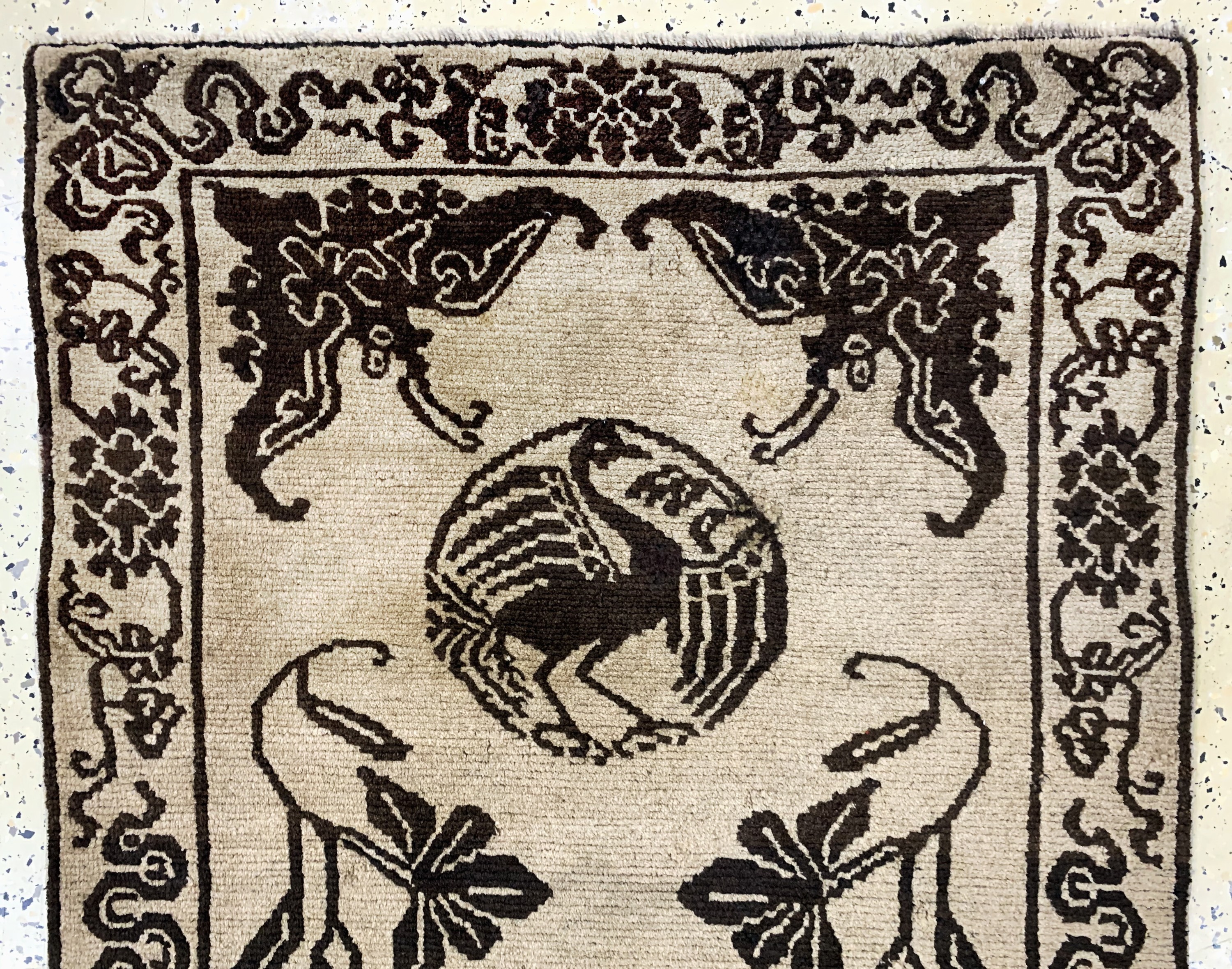 Detail a: Schigatse"Khaden"alt, Tibet, um 1920-1930, Wolle auf Baumwolle, ca. 167 x 85 cm, EHZ: 2