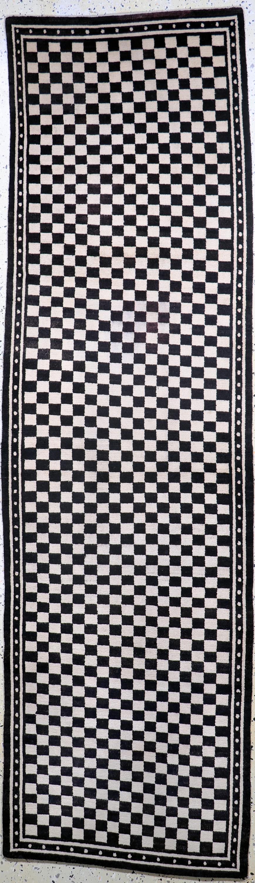 Image 27006146 - Tibet´Schachbrett´Motiv, um 1920-1930, Wolle auf Baumwolle, ca. 293 x 86 cm, EHZ: 1-2