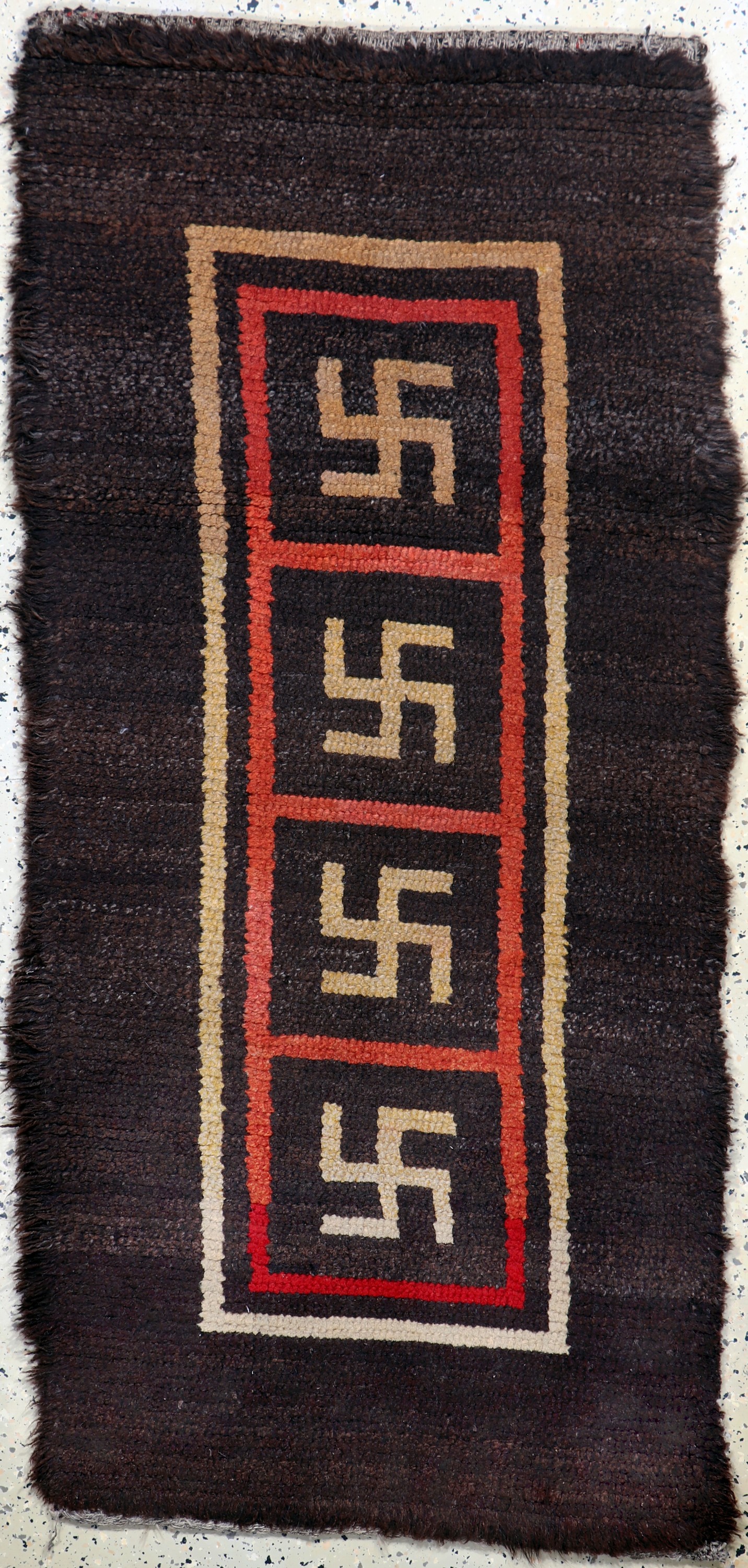 Image 27006149 - Swastika´Wangden Drumtze´Tibet, Meditationsteppich, antik, 19.Jhd, Wolle auf Wolle, ca. ...