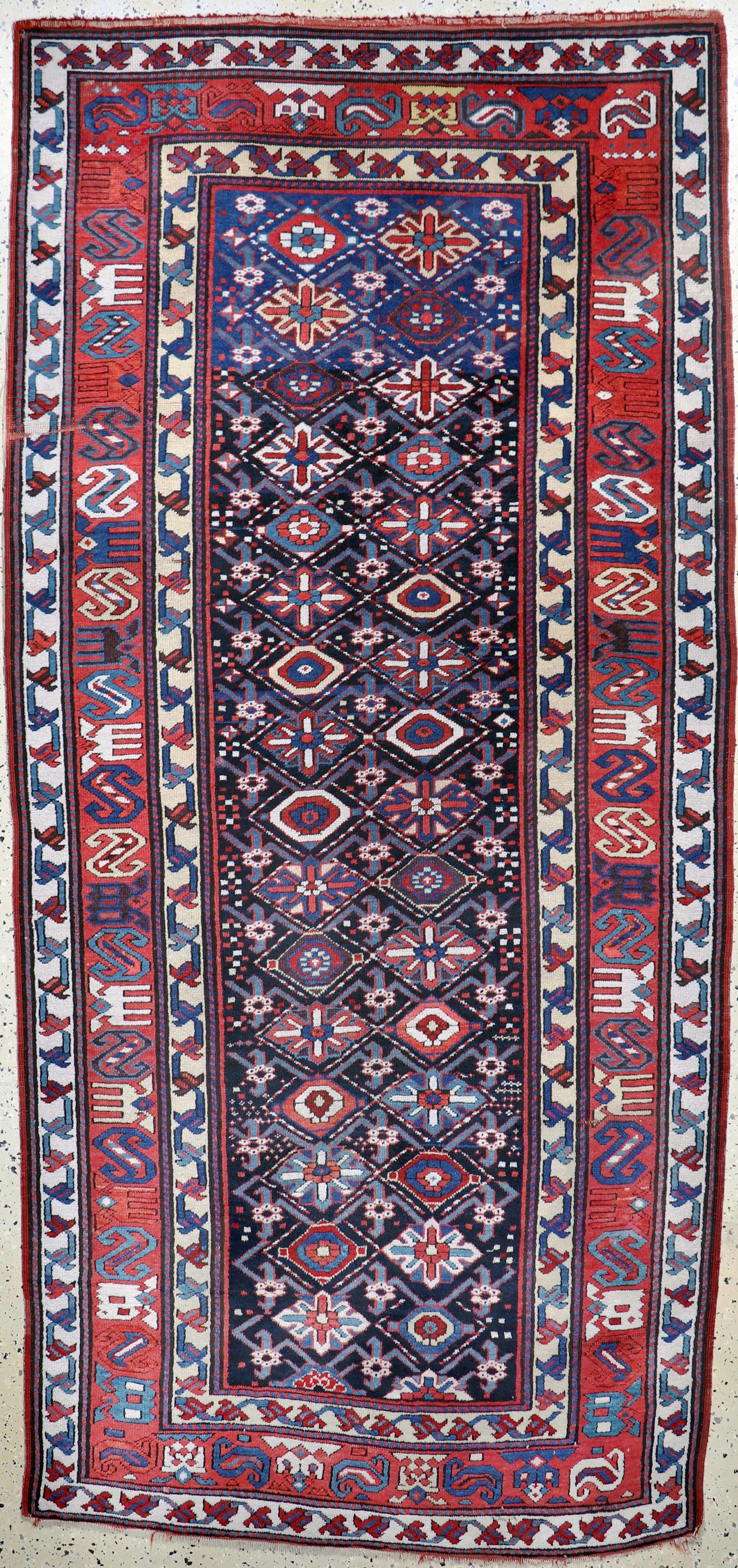 Image 27006180 - Antiker Kazak, Kaukasus, 19.Jhd, Wolle auf Wolle, ca. 255 x 122 cm, EHZ: 2-3, ...