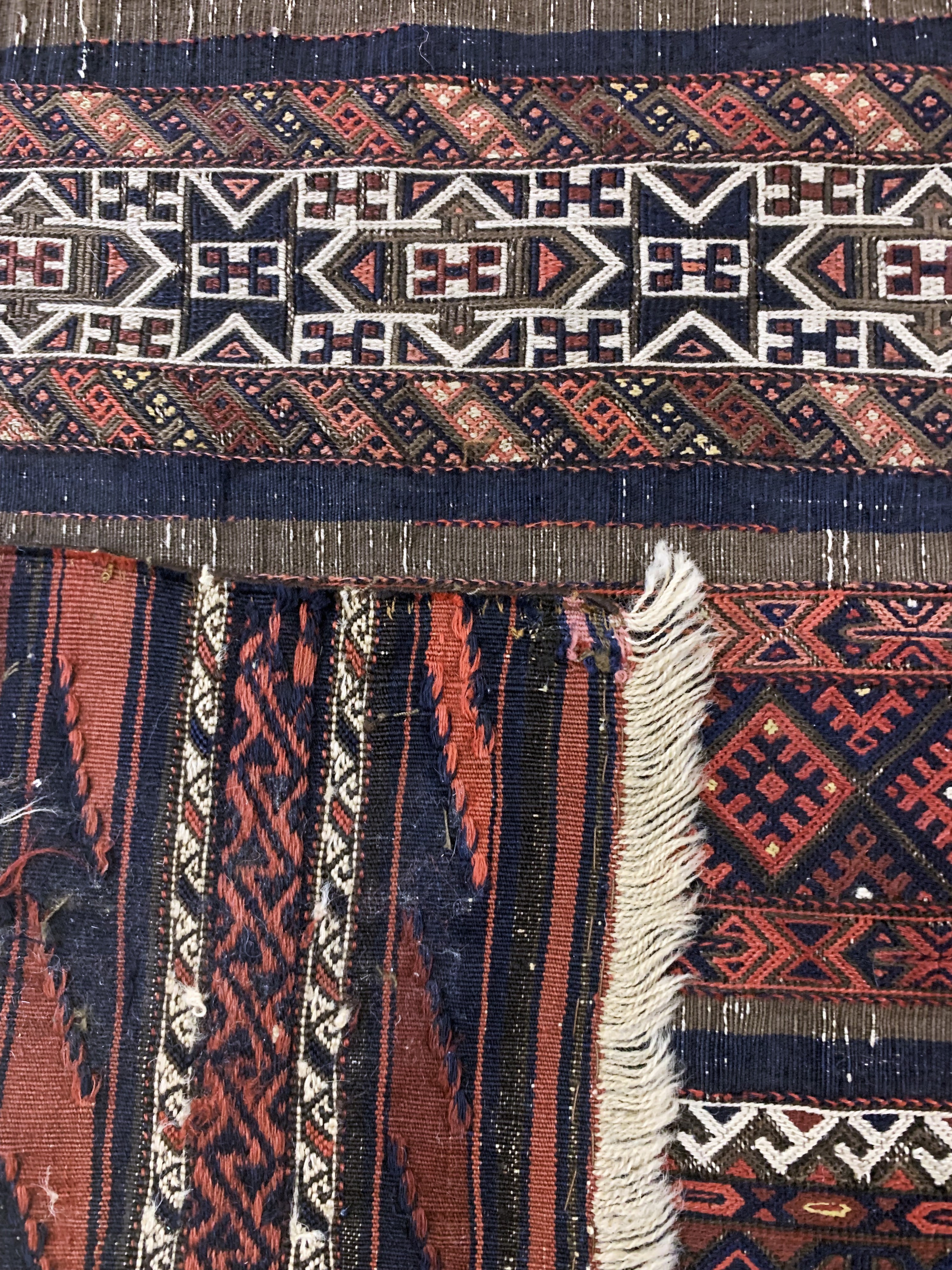 Detail i: Belutsch"Sumakh"Sehr fein, Persien, 19.Jhd,Wolle auf Wolle, ca. 275 x 165 cm, EHZ: 2, (kleine Restaurierung)