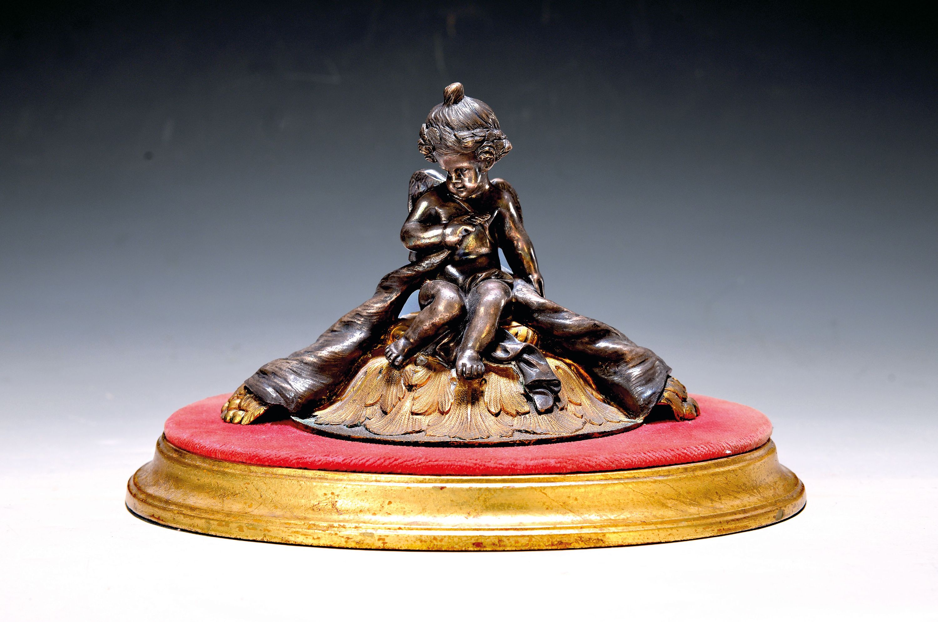 Image 27006195 - Deckelbekrönung als Skulptur, wohl Frankreich 19.Jh., , Metall partiell versilbert, ...