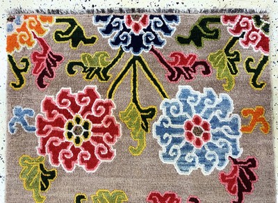 27006132a - Schigatse´Khaden´alt, Tibet, um 1920-1930, Wolle auf Baumwolle, ca. 165 x 85 cm, EHZ: 2