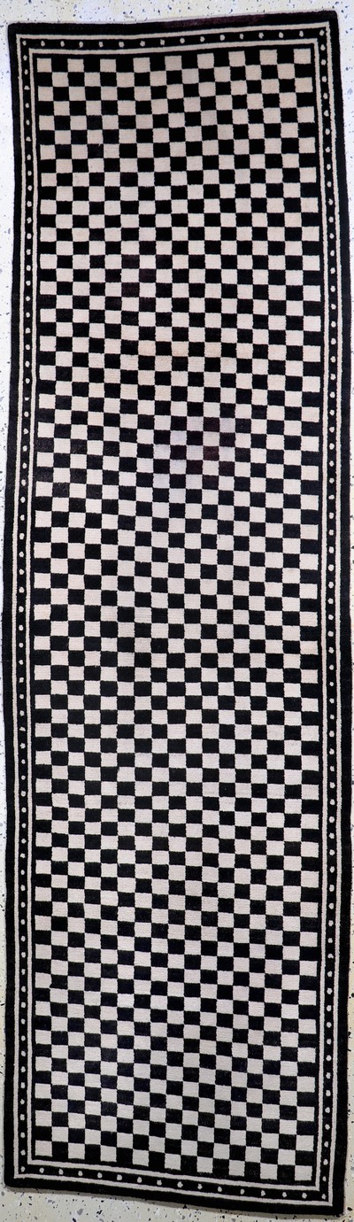 Image Tibet´Schachbrett´Motiv, um 1920-1930, Wolle auf Baumwolle, ca. 293 x 86 cm, EHZ: 1-2