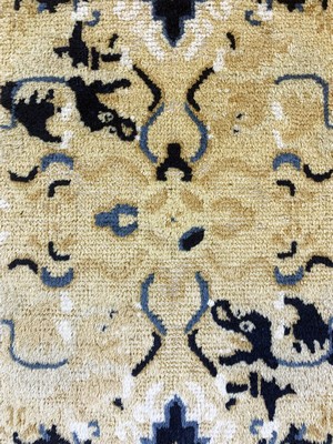 27006156c - Ning-Hsia´Thronauflage´ China, 19.Jhd., Wolle auf Baumwolle, ca. 70 x 74 cm, EHZ: 2