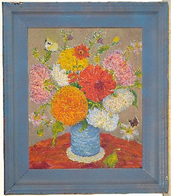 27006164k - Carl-Otto Günther, 1909 Bruchsal-1974 Kandel , Blumenstillleben, Öl/Lwd, signiert und ...