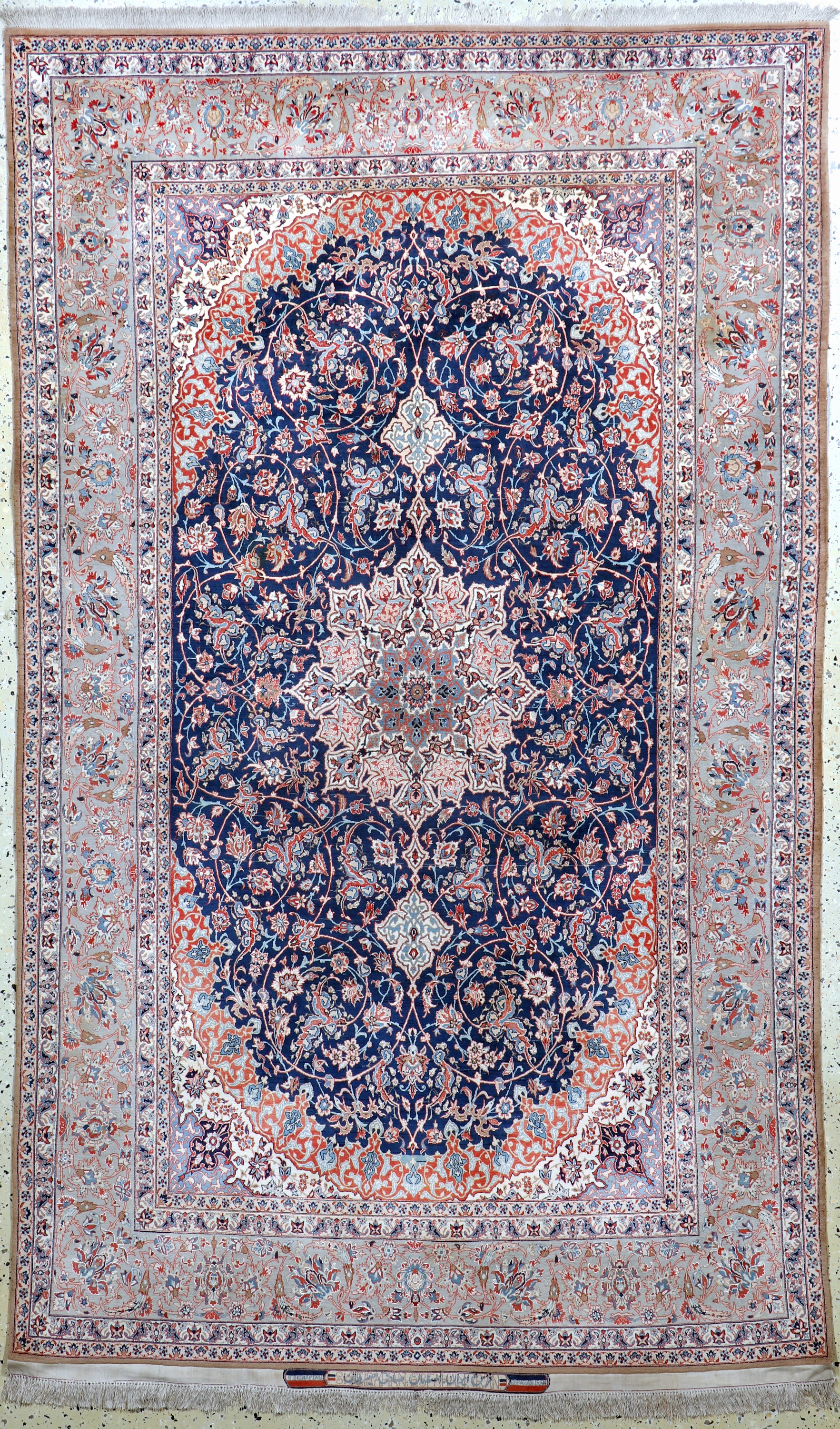 Image 27006201 - Esfahan fein Persien, signiert´Sadegh Seyrafian´, um 1920-1930, Korkwolle mit und auf ...