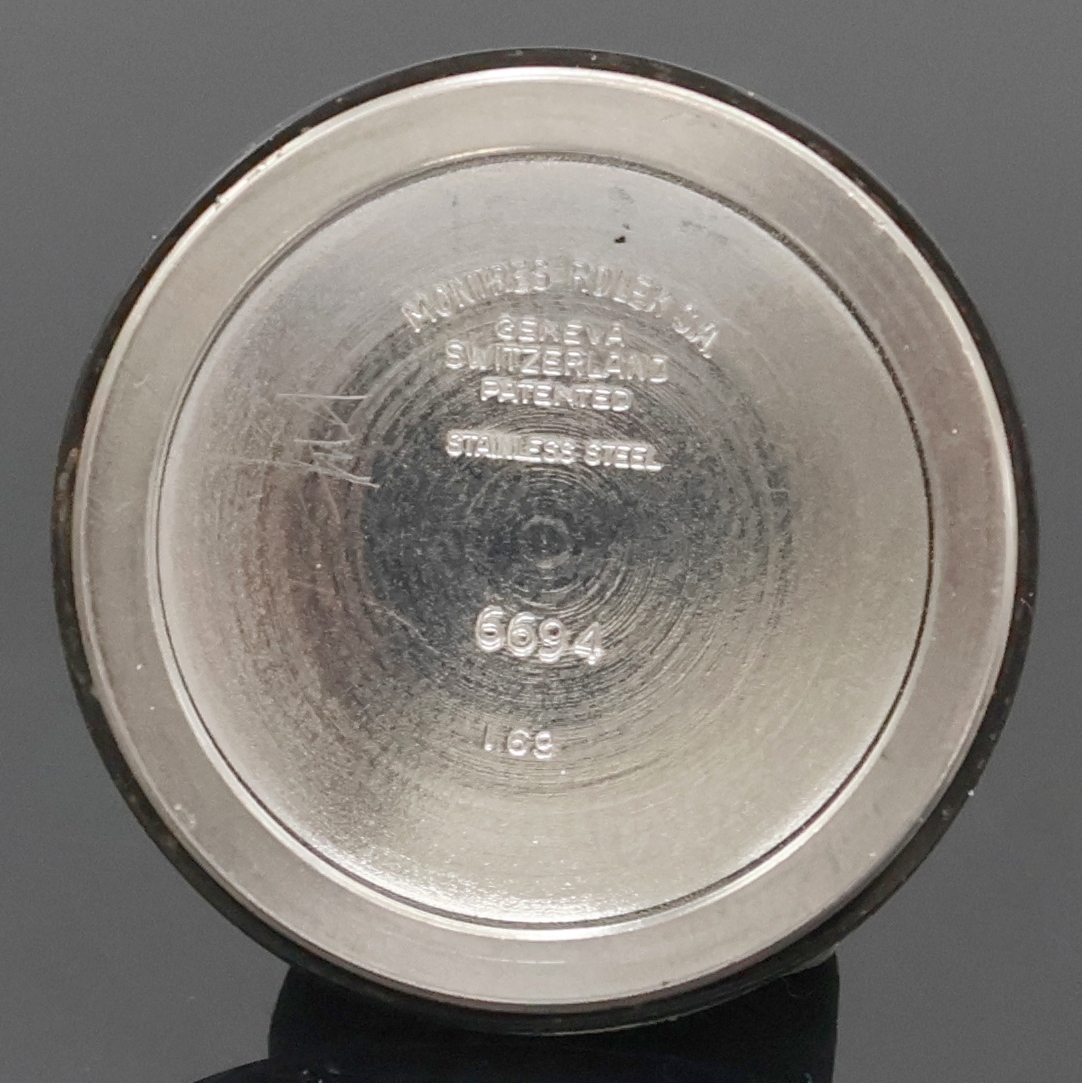 Detail f: ROLEX Oyster Date Precision Armbanduhr Referenz 6694, Schweiz um 1969, Handaufzug, verg. Geh., Boden verschr., silb. Zifferbl. rest., Leuchtzeiger ...