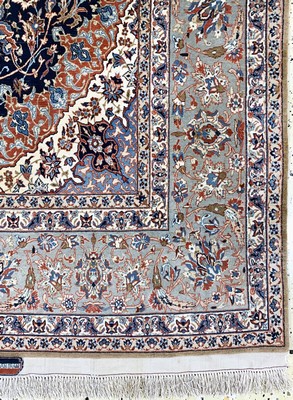 27006201a - Esfahan fein Persien, signiert´Sadegh Seyrafian´, um 1920-1930, Korkwolle mit und auf ...