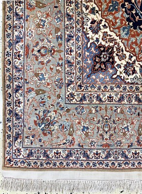 27006201b - Esfahan fein Persien, signiert´Sadegh Seyrafian´, um 1920-1930, Korkwolle mit und auf ...