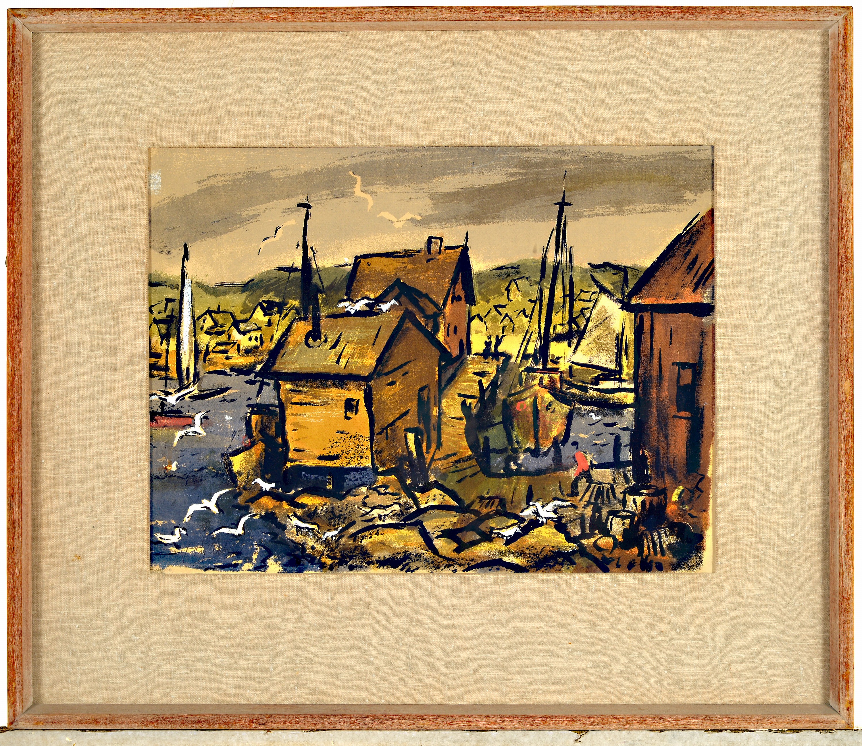 Detail a: Leonard Pytlak, 1910 New Jersey-1998, 2 Serigraphien, "Gull's Haven" Ed. 55 und "The Cove" Ed. 65, 1960er-Jahre, unter Glas ...