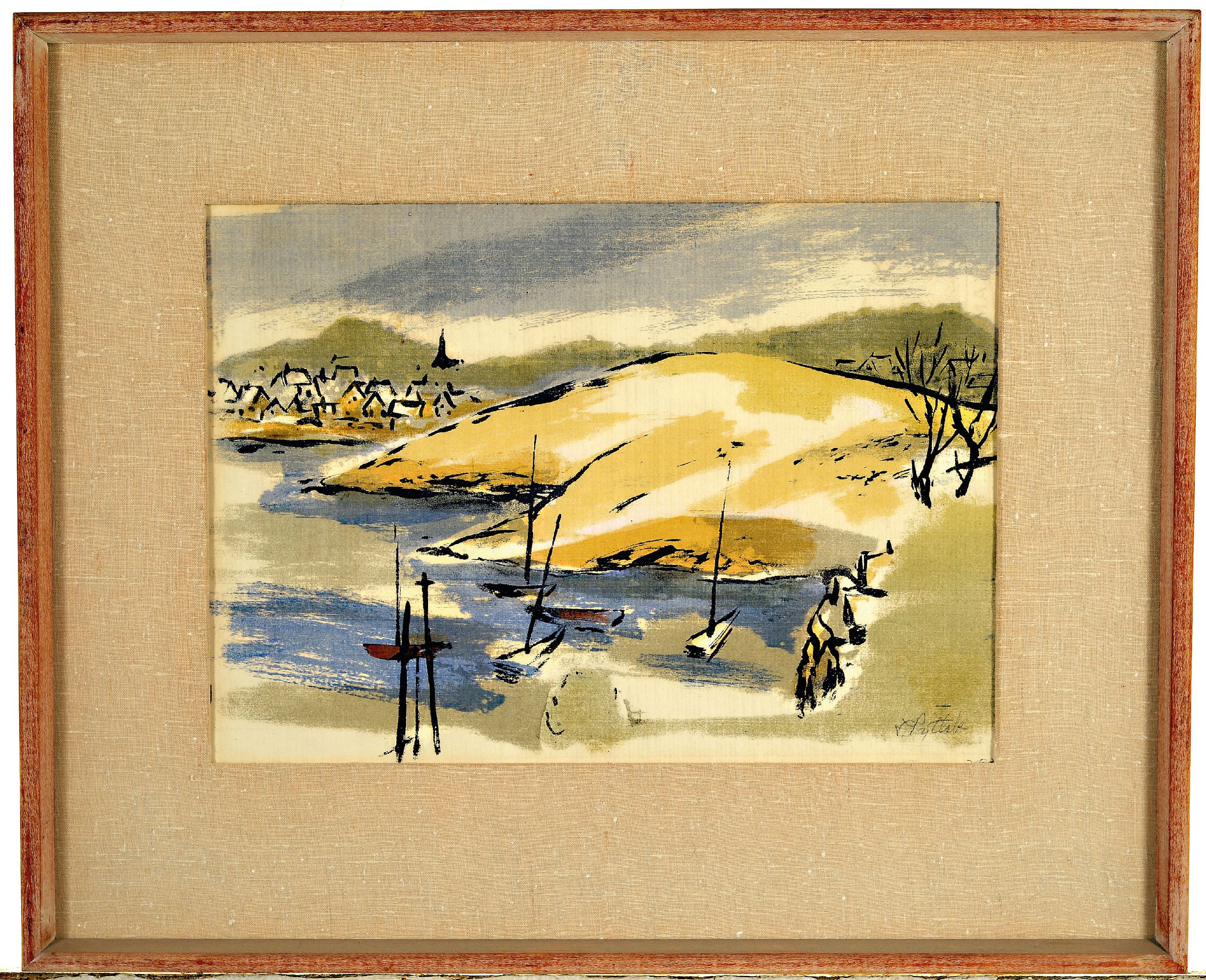 Detail k: Leonard Pytlak, 1910 New Jersey-1998, 2 Serigraphien, "Gull's Haven" Ed. 55 und "The Cove" Ed. 65, 1960er-Jahre, unter Glas ...