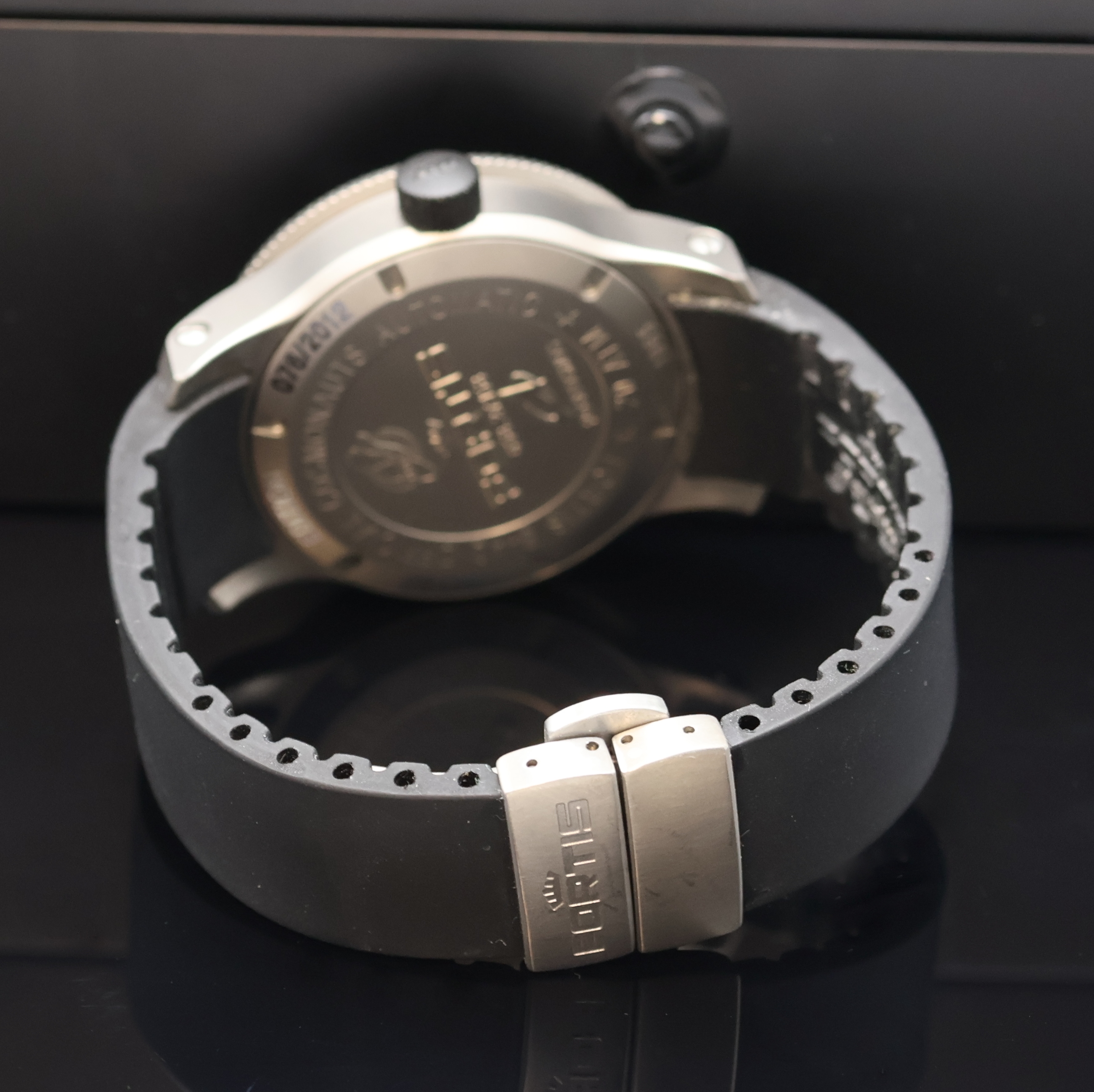 Detail b: FORTIS B-42 Cosmonauts auf 2012 Stück limitierte Armbanduhr Referenz 658.27.158, Schweiz um 2012, Automatik, matt. Edelstahlgeh. inkl. orig. ...