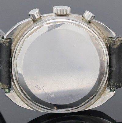 27006906d - SINN Armbandchronograph in Stahl, Schweiz um 1970, Handaufzug, Boden verschr., schwarzes ...