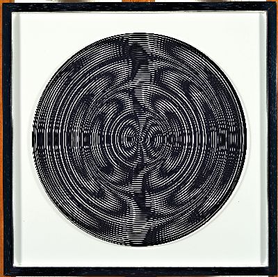 27006998k - Marina Apollonio, geb. 1940 Triest, Op Art -Komposition, ´omaggio a Wilding su disegnio ...