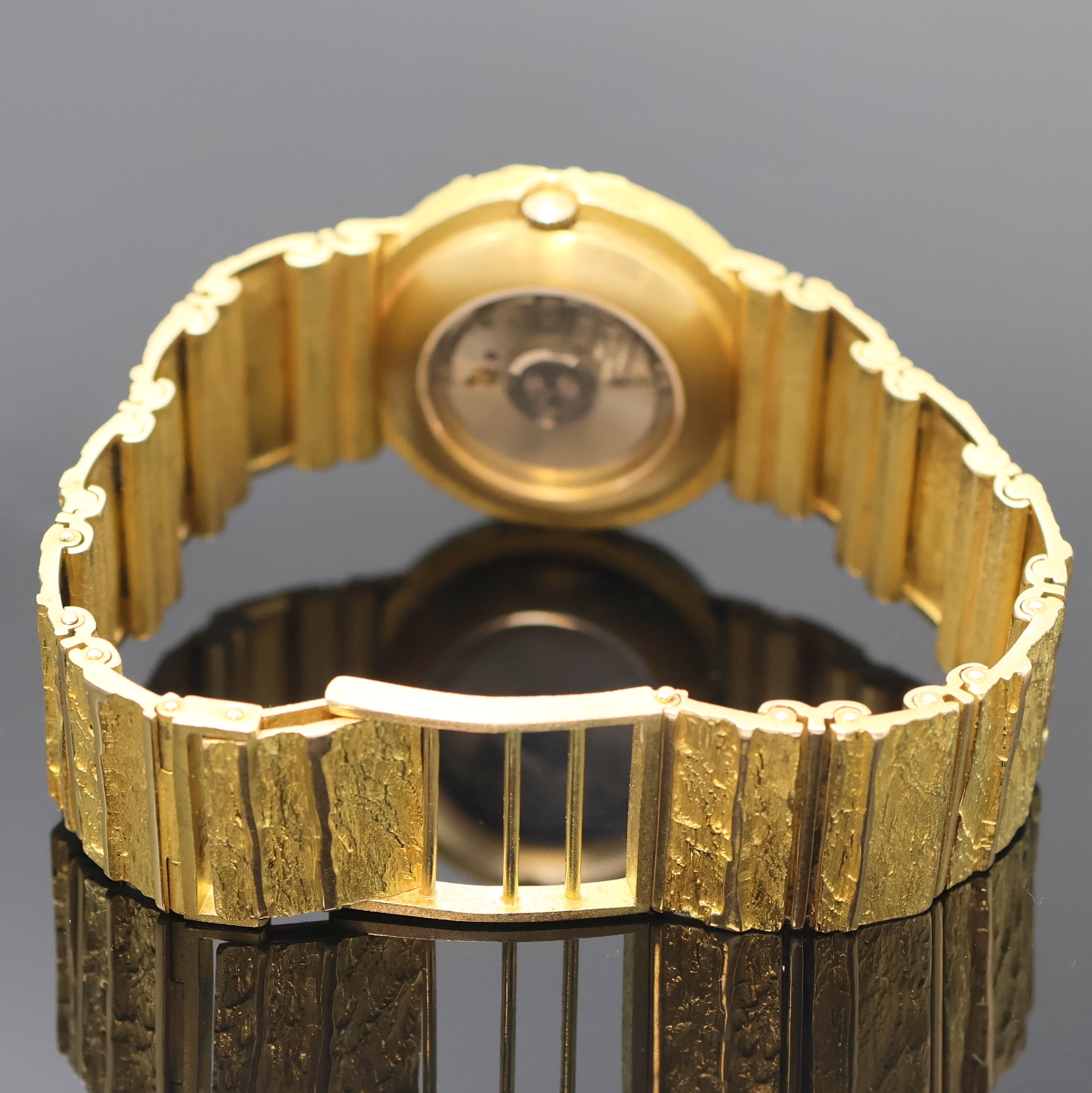 Detail c: ARS - Atelier Reister Straubenhardt Armbanduhr in GG 750/000, Deutschland/Schweiz um 2010, Automatik, vergl. Boden aufgedr., Gold- Zifferbl. m. gold. ...