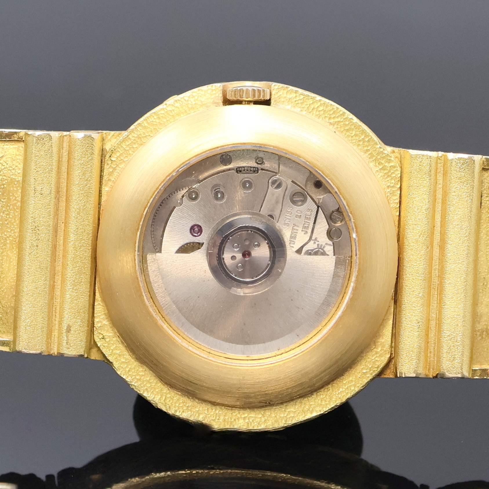 Detail d: ARS - Atelier Reister Straubenhardt Armbanduhr in GG 750/000, Deutschland/Schweiz um 2010, Automatik, vergl. Boden aufgedr., Gold- Zifferbl. m. gold. ...