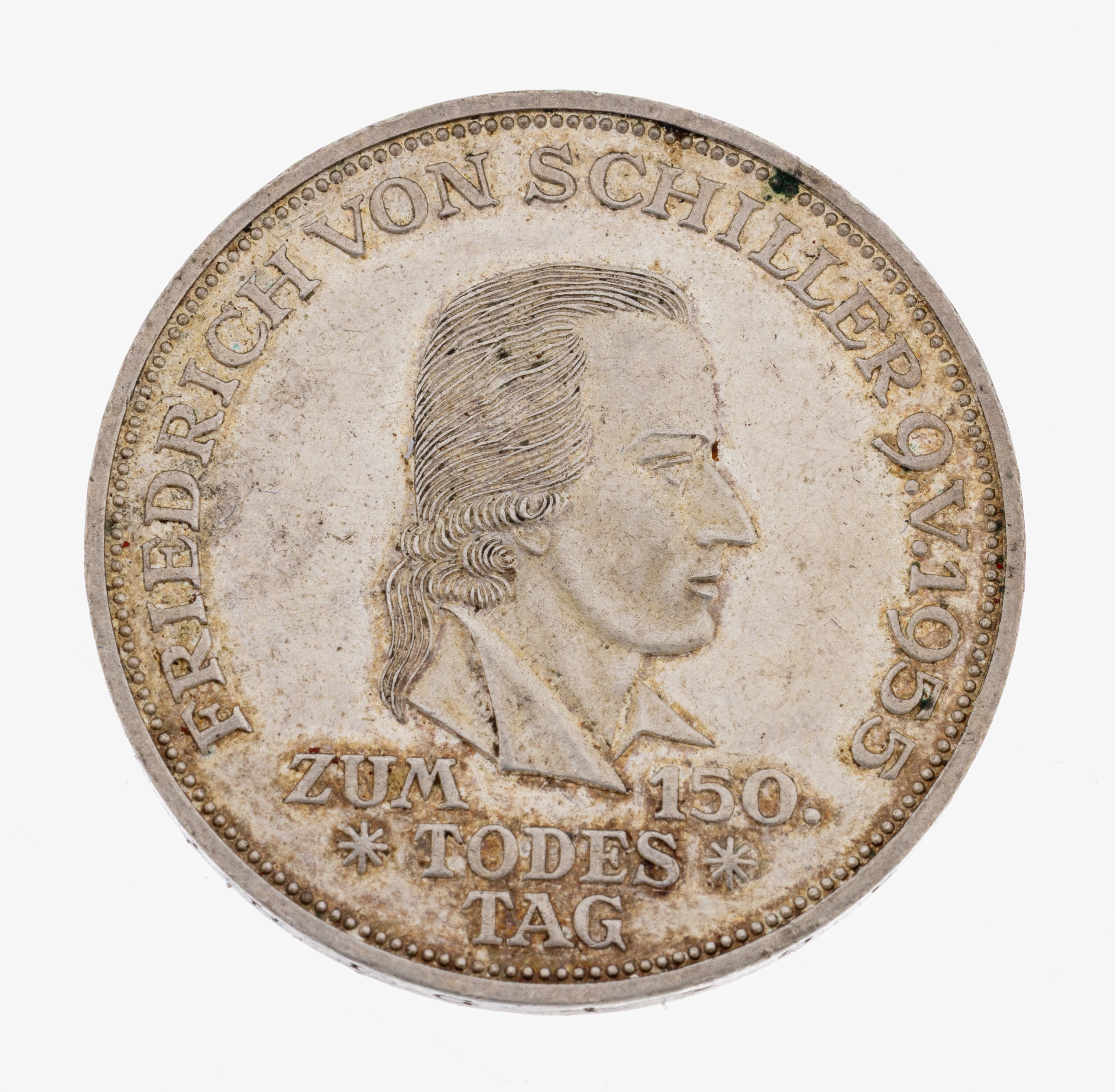 Image 27007020 - Silbermünze 5 Mark, 150. Todestag Schiller 1955