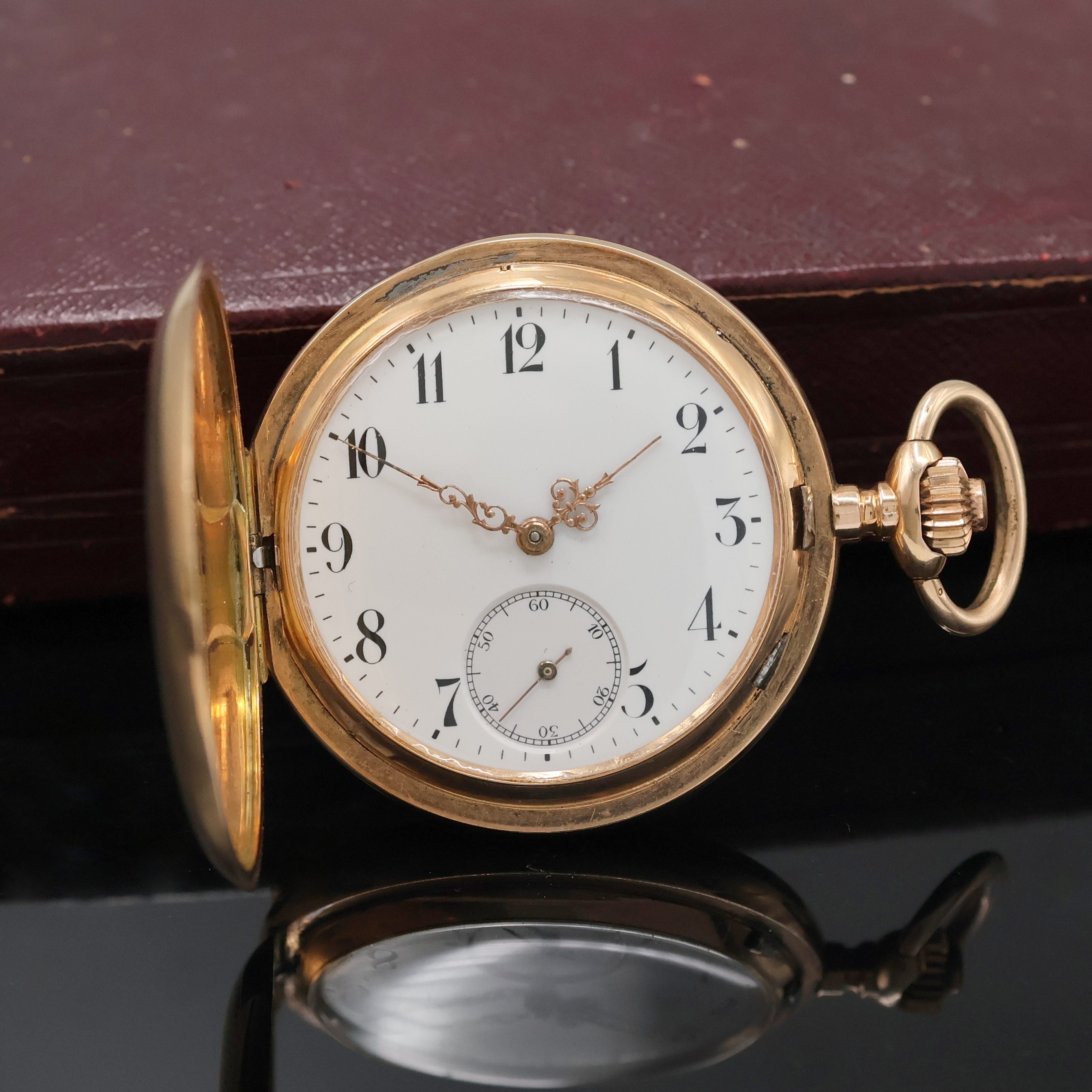 Image 27007066 - PAUL VUILLE-PERRET Savonette Herrentaschenuhr in RG 585/000, Schweiz um 1910, guill. 2- ...