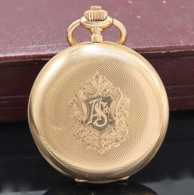 27007066a - PAUL VUILLE-PERRET Savonette Herrentaschenuhr in RG 585/000, Schweiz um 1910, guill. 2- ...