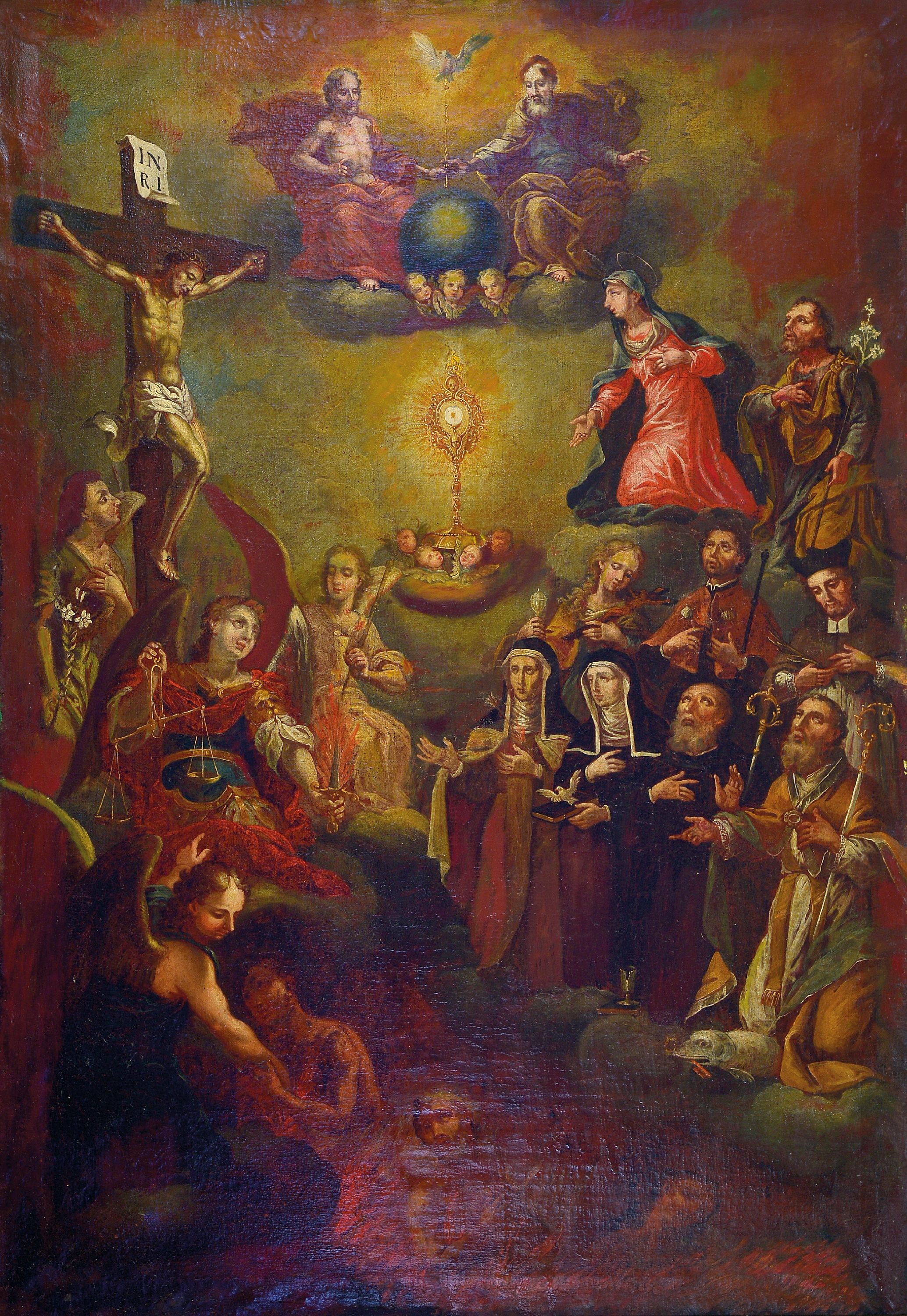 Image 27007318 - Unbekannter Künstler, Italien, 18. Jh., vielfigurige Darstellung der christlichen ...