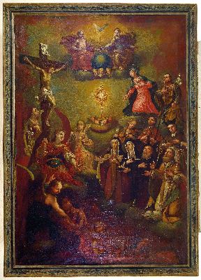 27007318k - Unbekannter Künstler, Italien, 18. Jh., vielfigurige Darstellung der christlichen ...