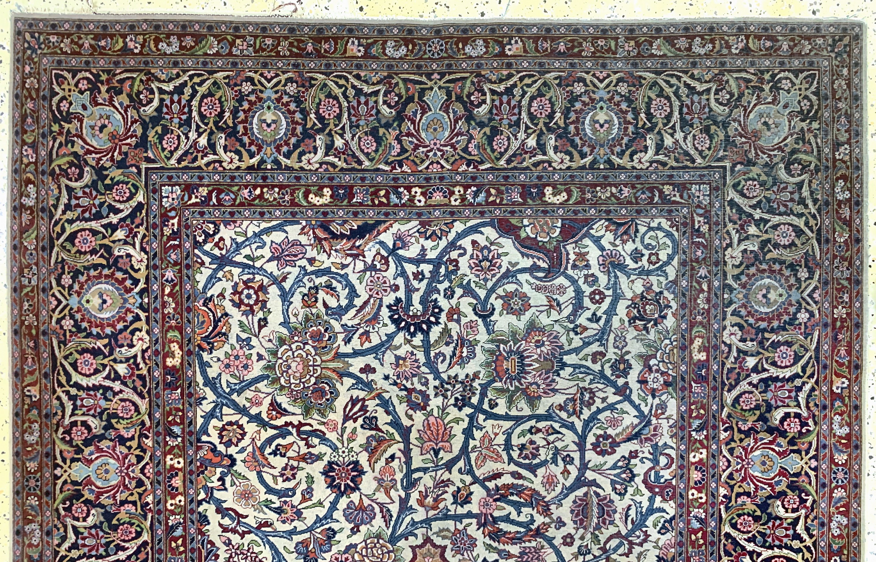 Detail a: Keschan Kork fein, Persien, Anfang 20.Jhd, Korkwolle auf Baumwolle, ca. 265 x 160 cm, EHZ: 3-4