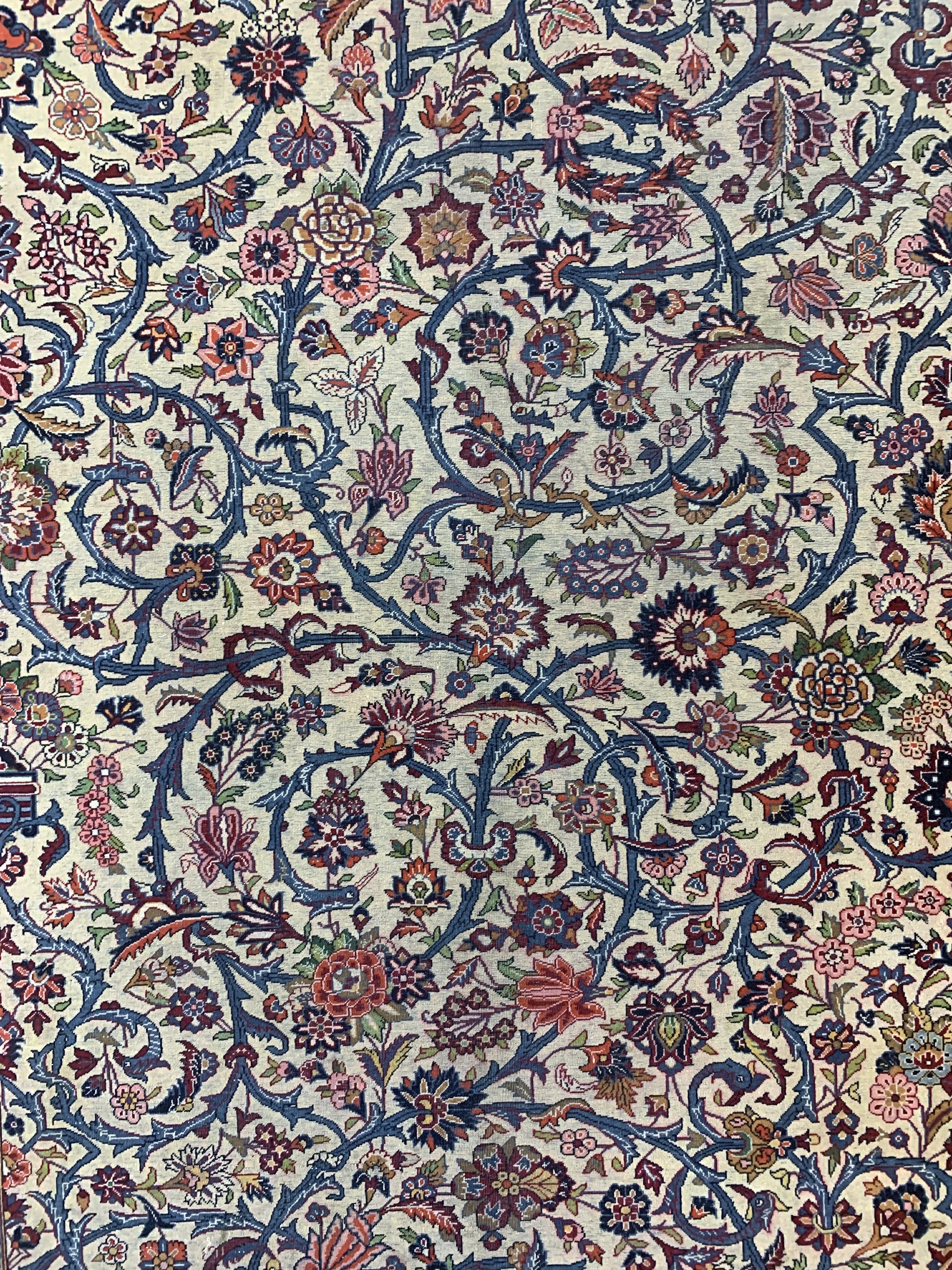 Detail b: Keschan Kork fein, Persien, Anfang 20.Jhd, Korkwolle auf Baumwolle, ca. 265 x 160 cm, EHZ: 3-4