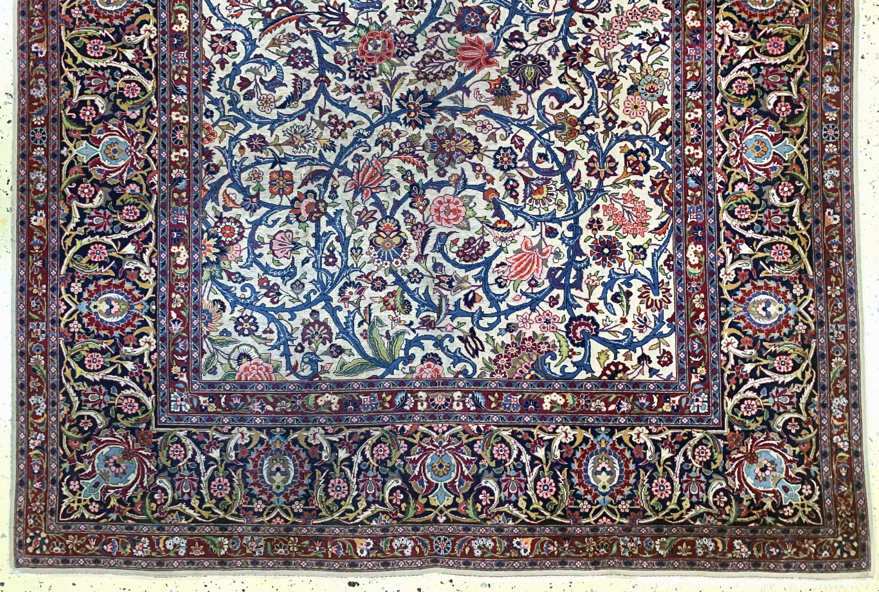 Detail c: Keschan Kork fein, Persien, Anfang 20.Jhd, Korkwolle auf Baumwolle, ca. 265 x 160 cm, EHZ: 3-4
