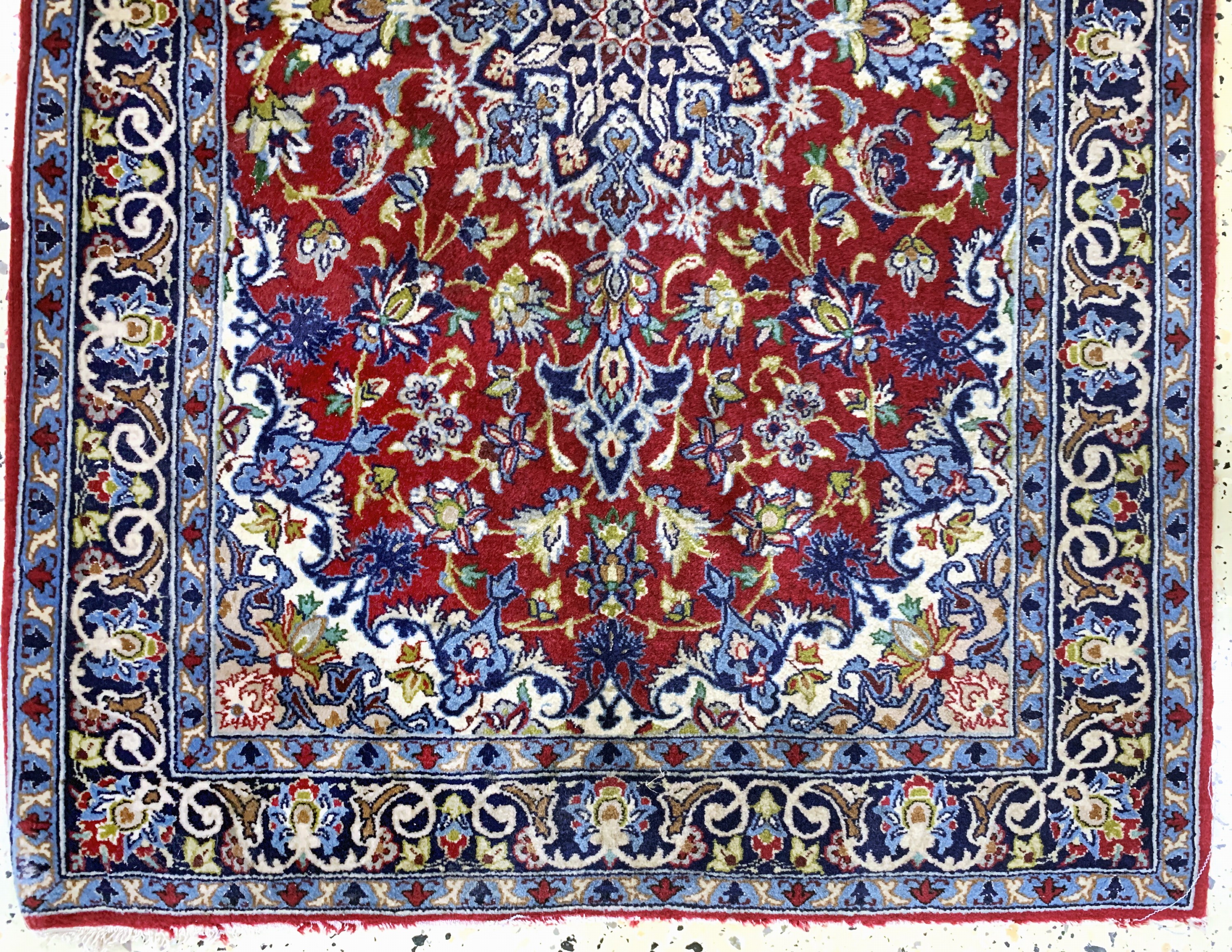 Detail b: 2 Lots Esfahan fein, Persien, Mitte 20.Jhd,Korkwolle auf Seide, ca. 106 x 70 cm, ca. 1,0 Mio. Kn/qm, Reinigungsbedürftig, EHZ: 2